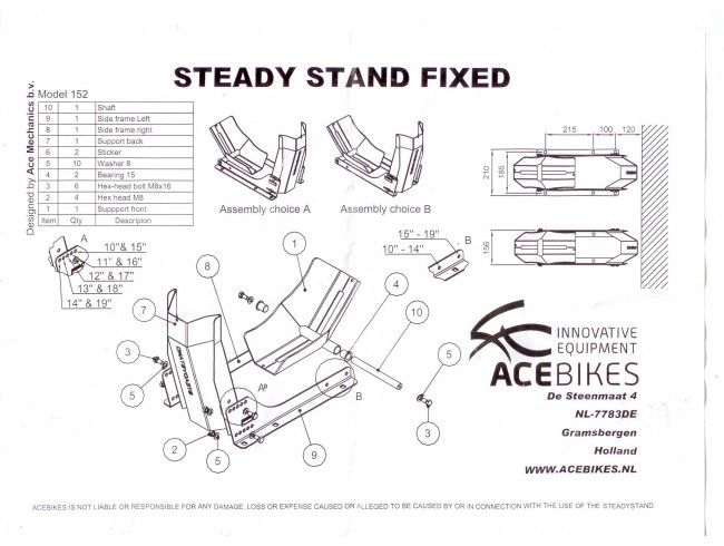 Motorsteun Steadystand Fixed | Afbeelding 3 | Pak Onderdelen
