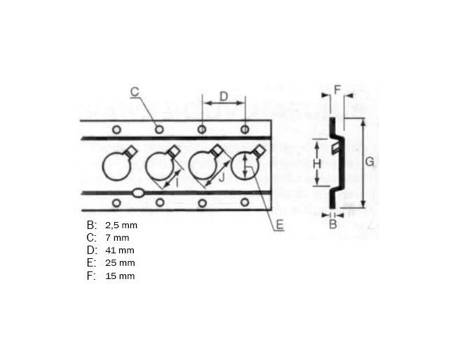 Bindrail per meter | Afbeelding 2 | Pak Onderdelen